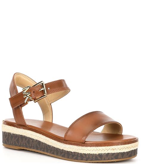 MICHAEL Michael Kors Richie Leather Logo Platform Espadrilles 